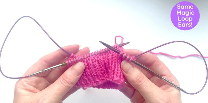 The better magic loop starting position looks like you're 4 stitches in to a standard magic loop round