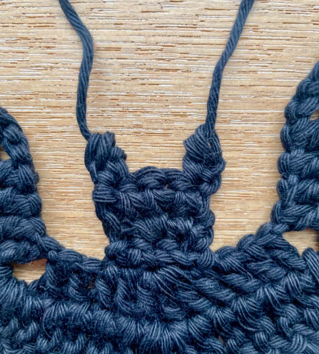 Finished crochet head shape before weave in ear ends