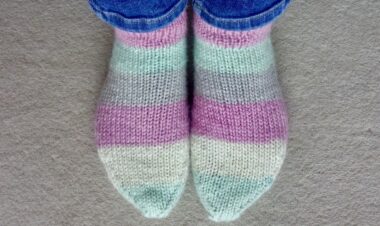 Handknit striped socks