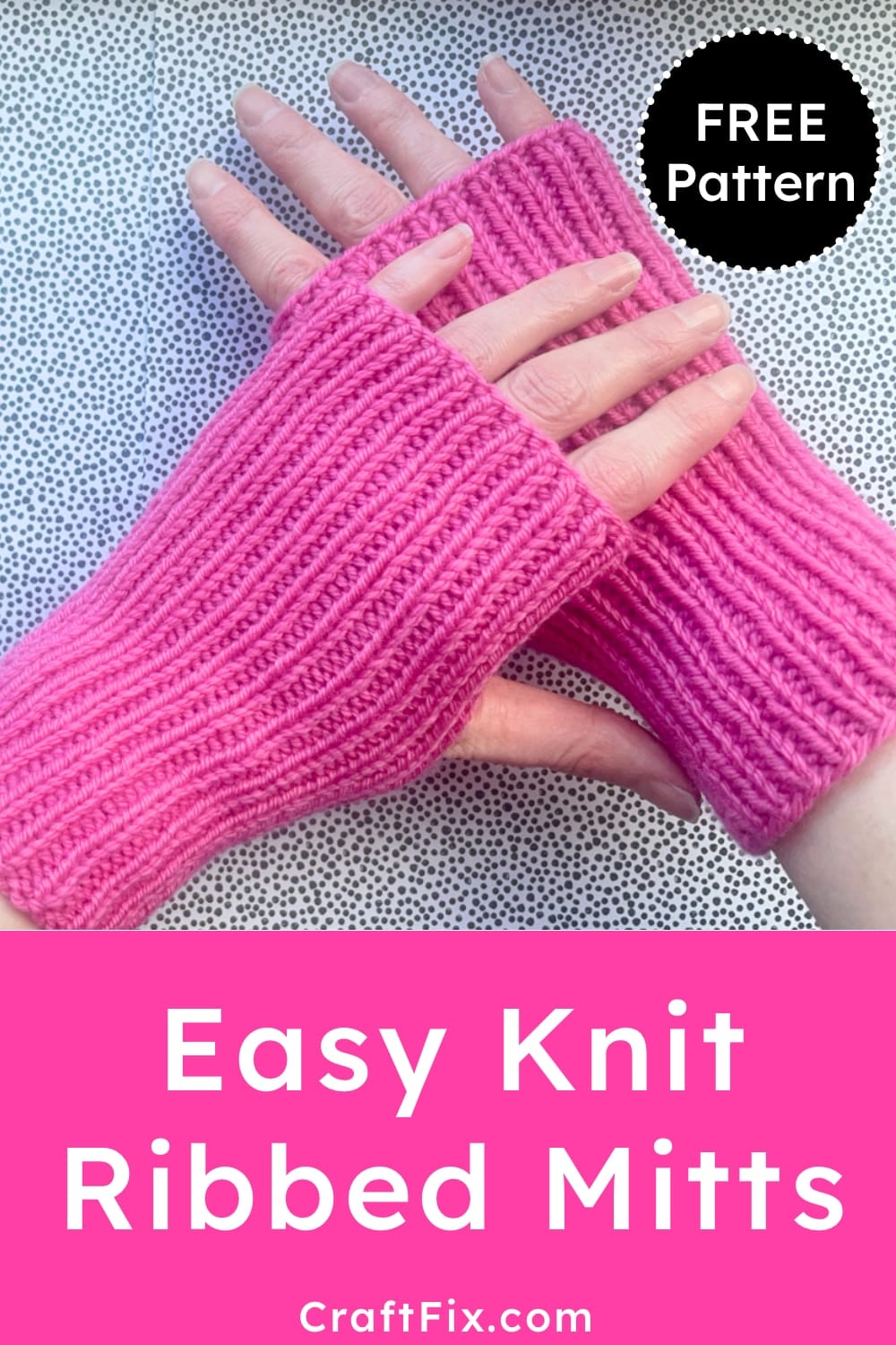 Easy knit ribbed mitts free pattern